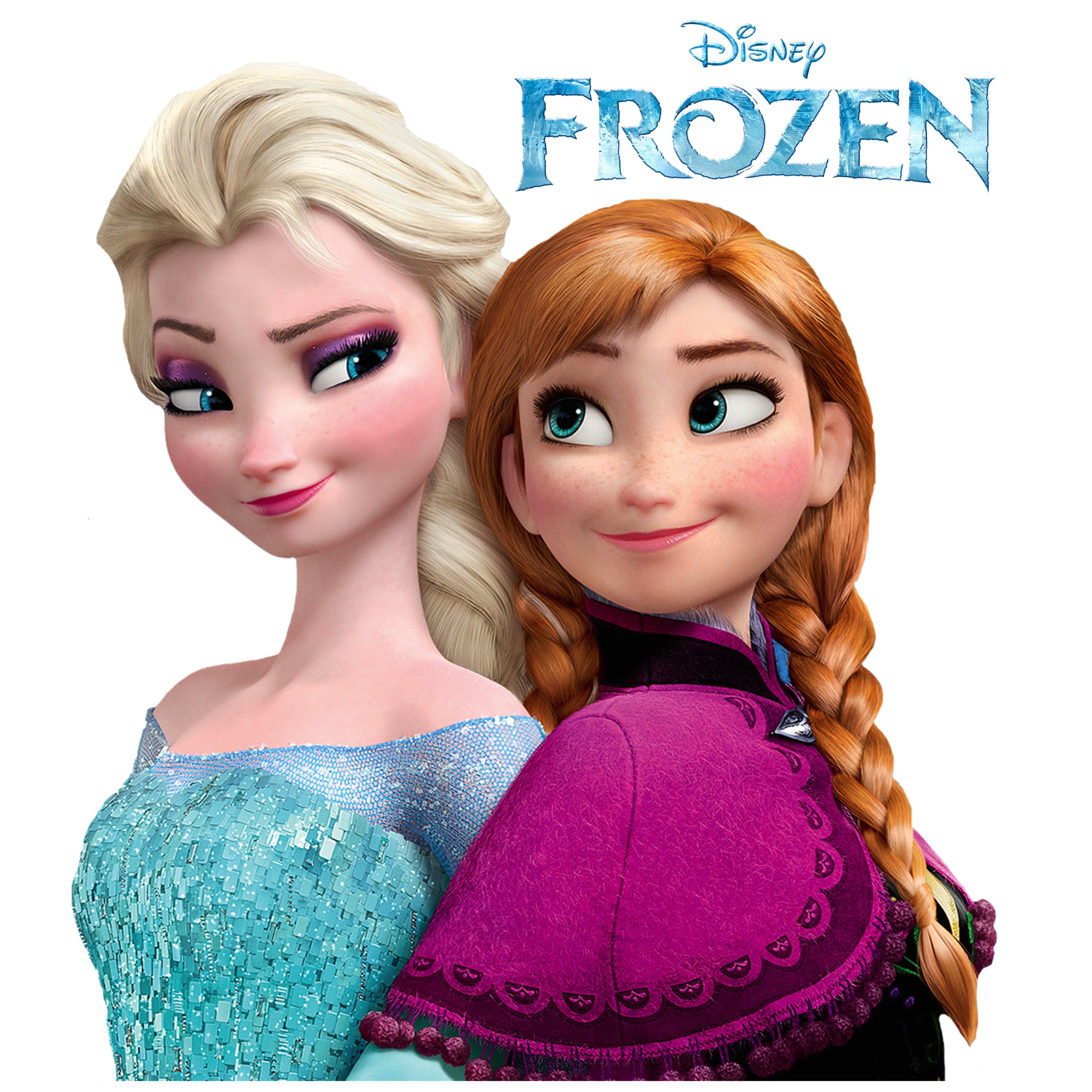 Nálepka na stenu Frozen - Anna a Elsa